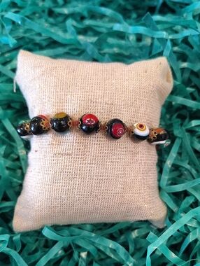 Murano glass hand painted Italian bracelet